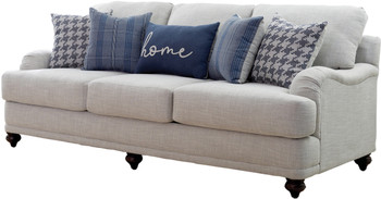 AMARA Light Gray and Blue Sofa and Loveseat