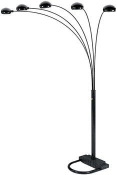 LENARD Black Arc Floor Lamp