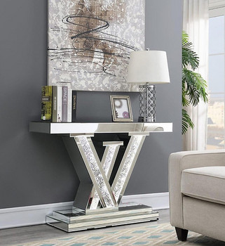 LV Mirror 47" Wide Console Table with LED Lights