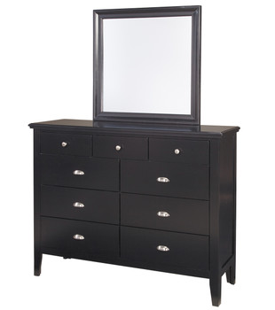 Lassi Black Dresser & Mirror