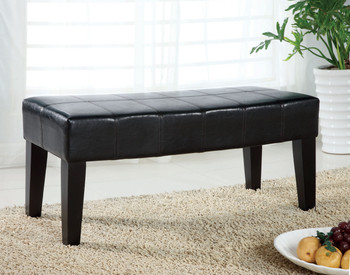 Stella Espresso Leather Bench