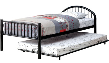 Riley Black Bed with Trundle