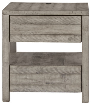 Naydell - Gray - Rectangular End Table