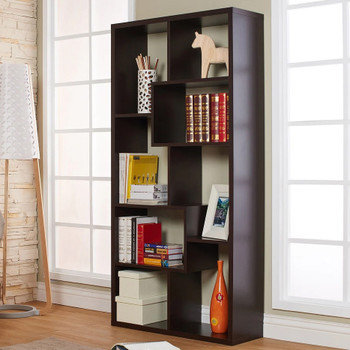 COLM Dark Brown 35" x 71" Bookcase (RTA)