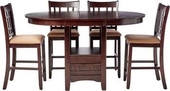 KILEEN Medium Brown Counter Height Set