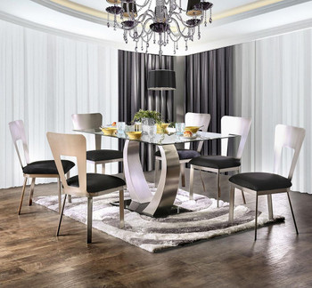 ROMULUS Satin 7 Piece Dining Set