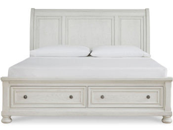 Belton White Storage Sleigh Bed