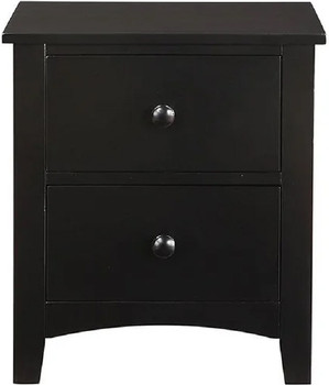 TODD Black 22" Wide Nightstand