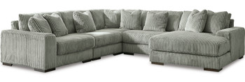 PREZZA Gray 133" Wide Modular Sectional