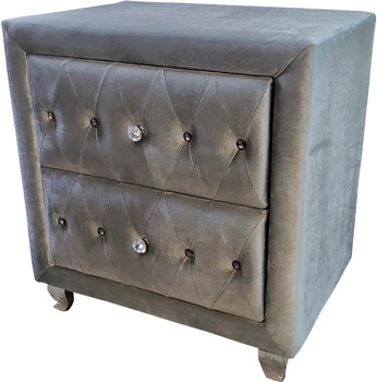 QUINTON Silver 26" Wide Night Stand