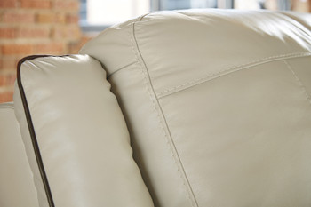 Damon Cream Top-Grain Leather Loveseat