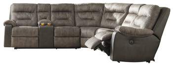 Westmoreland Brown Powered Sectional With USB