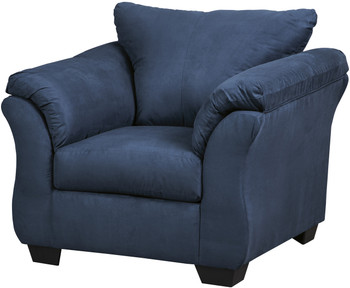 Edeline Royal Blue Plush Chair