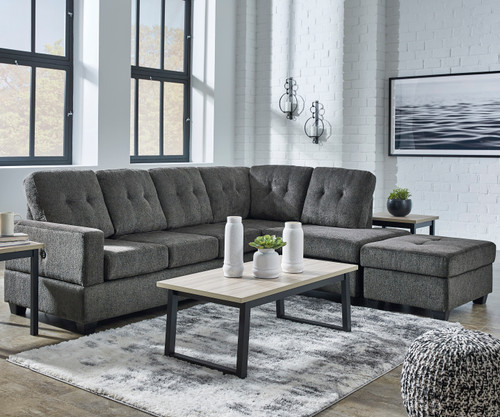 HEMEK Smoke 100" Wide 3 Piece Sectional (RTA)