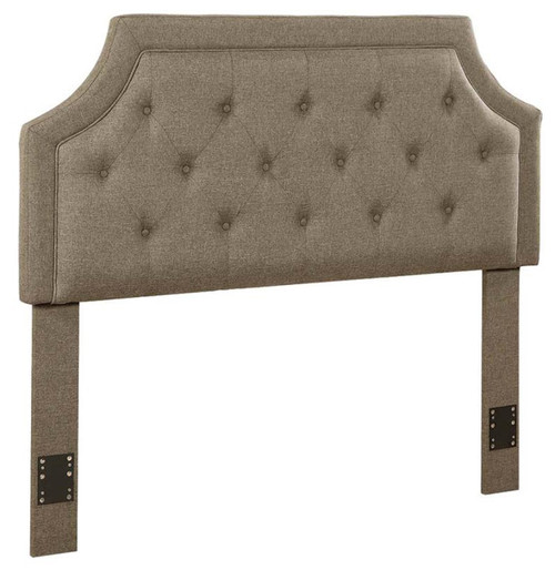 Renny Light Brown Fabric Headboard