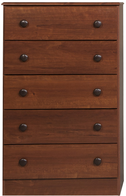 COEPTO Cherry 27" Wide 5 Drawer Chest