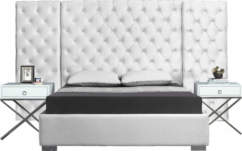 FANTASIA White Velvet Bed
