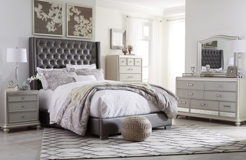ELENA Gray Luxury Bedroom Set