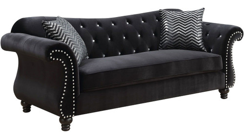 YULIETTE Black 90" Wide Sofa