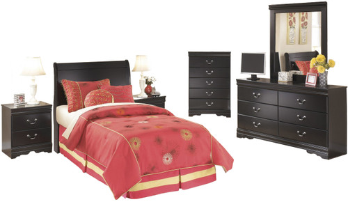 PARIS Black Headboard Youth Bedroom Set