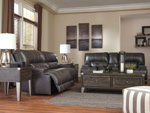 ADMIRAL Top-Grain Leather Reclining Sofa & Loveseat