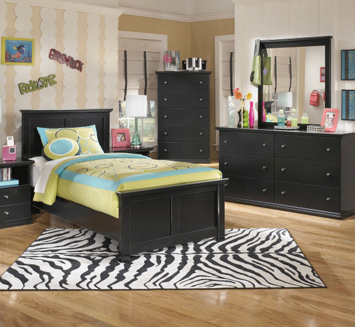 LUCIA Black Youth Bedroom Set