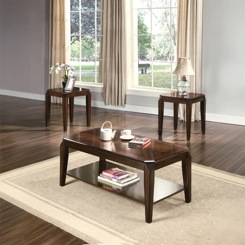 Docila - 3 Piece Coffee & End Set - Walnut
