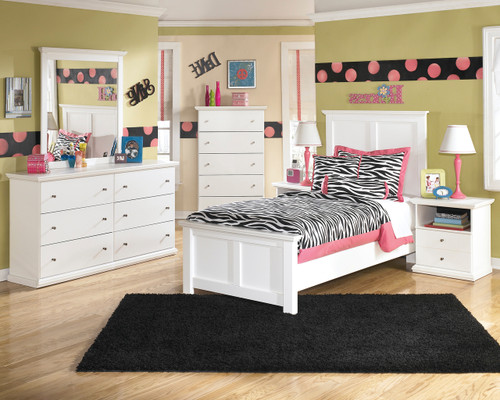 LUCIA White Youth Bedroom Set