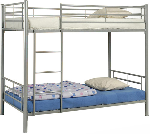 Kenny Silver Twin over Twin Bunk Bed
