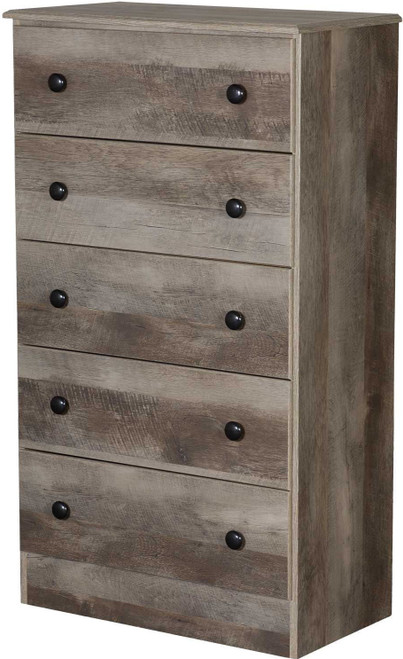 COEPTO Gray 27" Wide 5 Drawer Chest