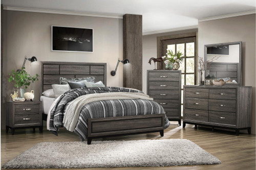 MALACA Gray Bedroom Set