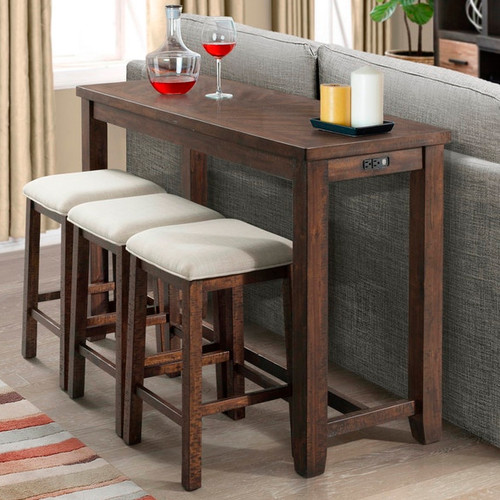 BRASTON 4 Piece Dining Set with USB Connection