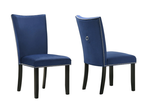 Clarice Blue Velvet Dining Chair