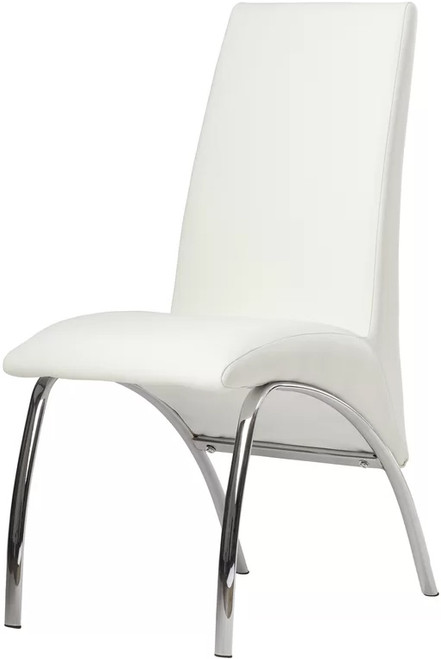 HEIZER White 17" Wide Dining Chair