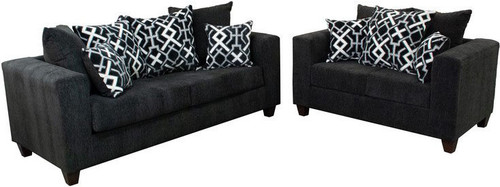 BAYRON Black Sofa & Loveseat