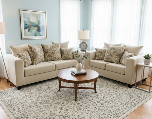 BAYRON Cream Sofa & Loveseat