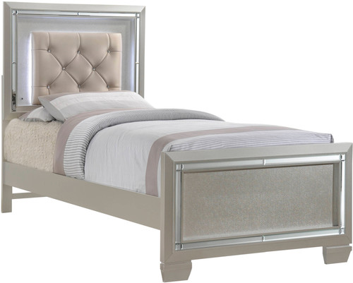 GIORGIA Champagne Lighted YOUTH Platform Bed