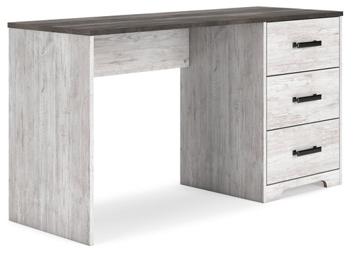 Shawburn - White / Dark Charcoal Gray - Home Office Desk