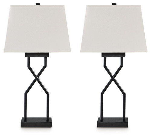 Brookthrone - Metal Table Lamp (Set of 2) - Black