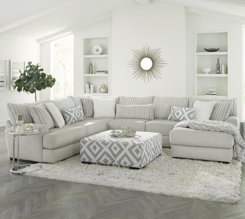PERSEFONE Gray 139" Wide Modular Sectional