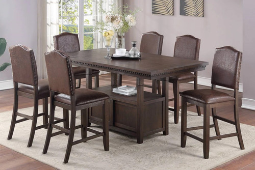TOMMIE 7 Piece Counter Height Set