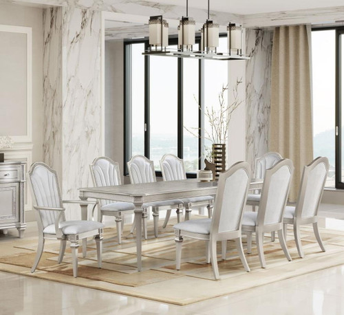 Evangeline - 9 Piece Dining Set - Silver Oak