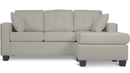 BARANI Gray 80" Wide Reversible Sectional (RTA)