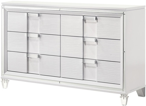 LEACREST White 54" Wide YOUTH Dresser