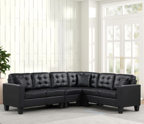STEWART Black 107" Wide Reversible Sectional (RTA)
