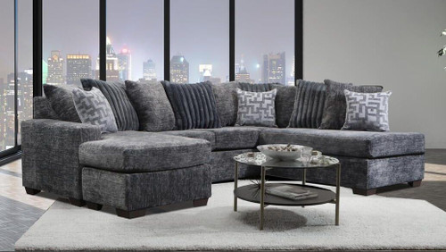 Galactic Charcoal 117" Wide Sectional