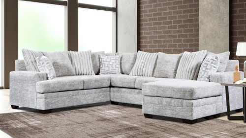 Galactic Oyster 124" Wide 3 Piece Sectional