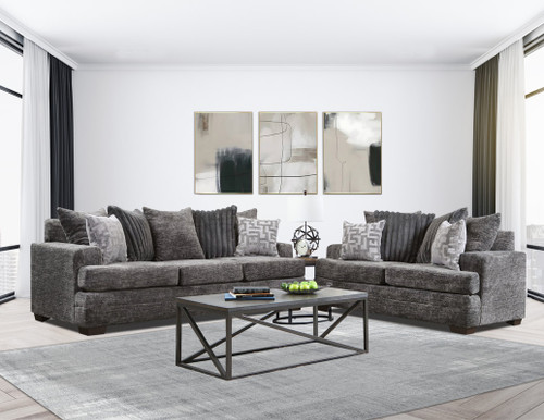 Galactic Charcoal Sofa & Loveseat Set