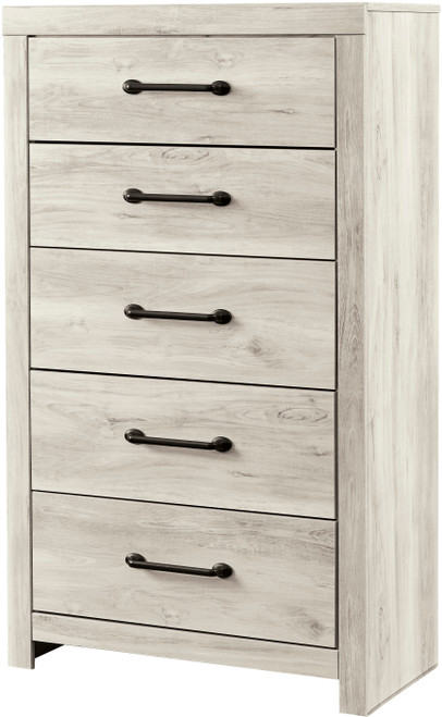 EMEK White 35" Wide 5 Drawer Chest