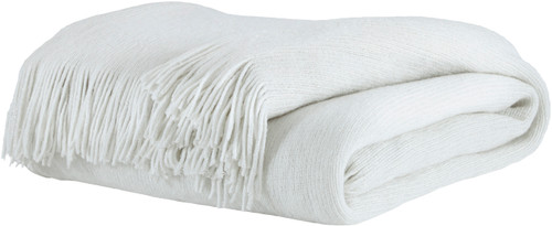 PREZTA White 50" X 60" Throw